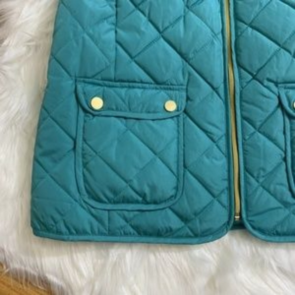 Women’s St Johns Bay Blue Puffer Vest Zippered - Picture 2 of 7